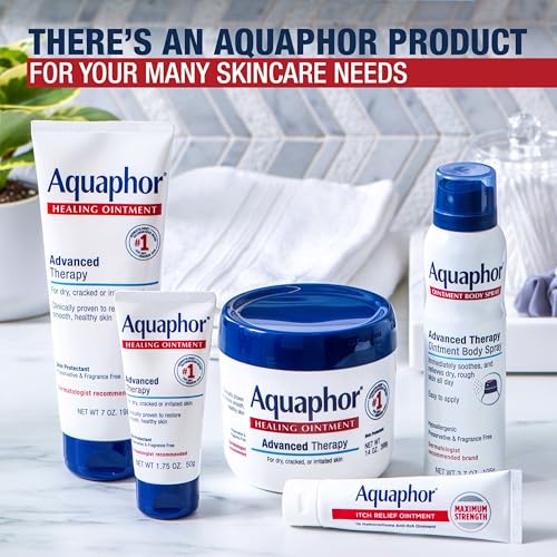 Aquaphor Healing Ointment, Advanced Therapy Healing Ointment for Dry Skin, Skin Protectant for Dry Cracked Skin - 1.75 oz. Tube (Pack of 6)