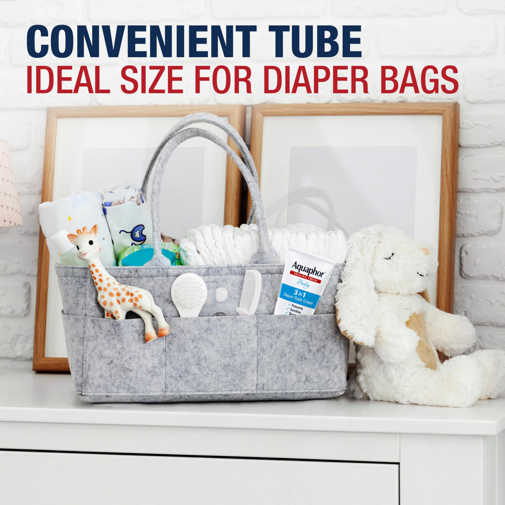 Aquaphor Baby Diaper Rash Cream, 3-in-1 Diaper Rash Relief, 3.5 Oz Tube, (Pack of 3)