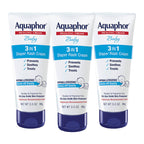 Aquaphor Baby Diaper Rash Cream, 3-in-1 Diaper Rash Relief, 3.5 Oz Tube, (Pack of 3)