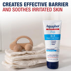 Aquaphor Baby Diaper Rash Cream, 3-in-1 Diaper Rash Relief, 3.5 Oz Tube, (Pack of 3)